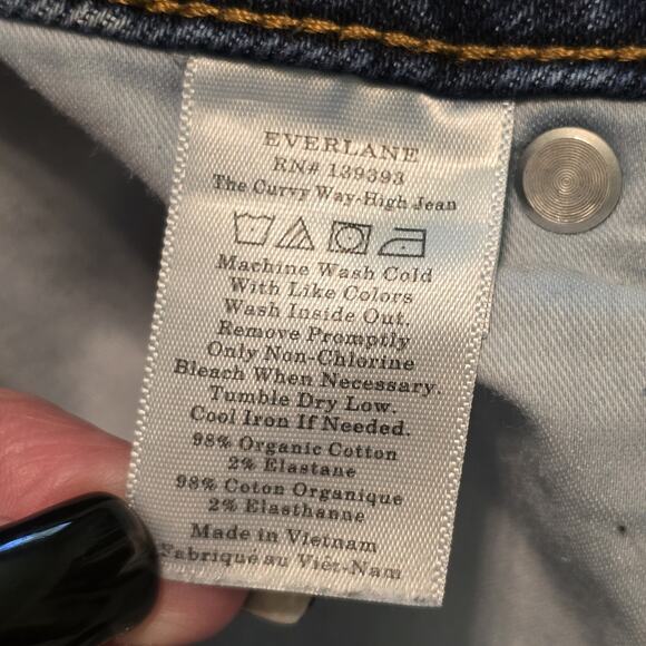 Everlane Jeans Womens The Curvy Way High Organic Cotton 32 Reg Blue Sustainable - Picture 4 of 16